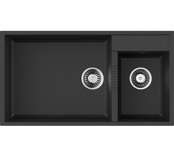 Мойка Omoikiri Tedori 85-2-U-BL Tetogranit/черный NEW 4993940 1