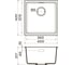 Кухонная мойка Omoikiri Kata 40-U-GR Artgranit/Leningrad Grey 4993397 2