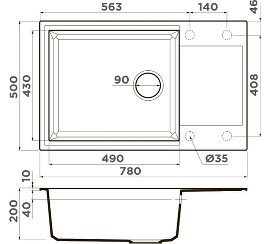Мойка Omoikiri Sakaime 78-LB-PL Tetogranit/платина 4993907