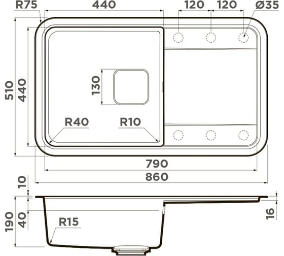 Мойка Omoikiri Tasogare 86-SA 4993470