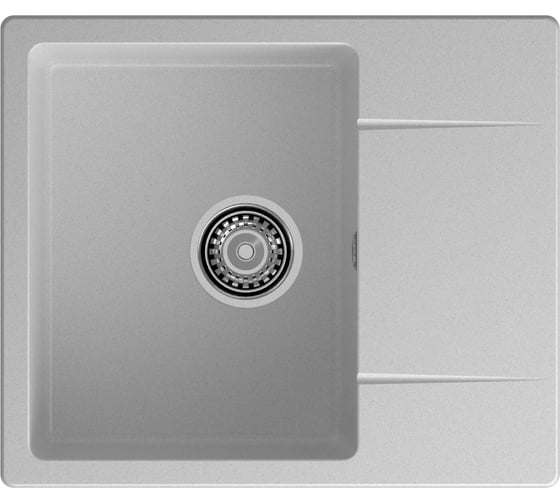 Мойка GranFest URBAN 258L 1 чаша+крыло, 580х490 мм GF-UR-258L серый