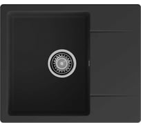Мойка GranFest URBAN 258L 1 чаша+крыло, 580х490 мм GF-UR-258L черный