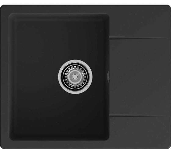 Мойка GranFest URBAN 258L 1 чаша+крыло, 580х490 мм GF-UR-258L черный