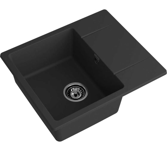Мойка GranFest URBAN 258L 1 чаша+крыло, 580х490 мм GF-UR-258L черный