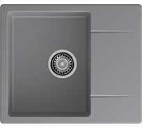 Мойка GranFest URBAN 258L 1 чаша+крыло, 580х490 мм GF-UR-258L темно-серый