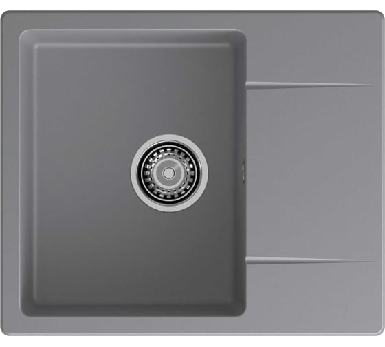 Мойка GranFest URBAN 258L 1 чаша+крыло, 580х490 мм GF-UR-258L темно-серый