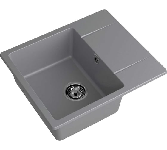 Мойка GranFest URBAN 258L 1 чаша+крыло, 580х490 мм GF-UR-258L темно-серый