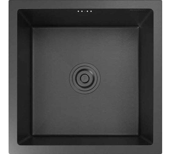 Мойка из нержавеющей стали GranFest METAL AISI 304, 1 чаша, 440х440х215 мм GF-4444 PVD графит