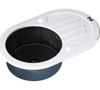 Кухонная мойка ZorG GL-7851-OV-WHITE-GRAFIT
