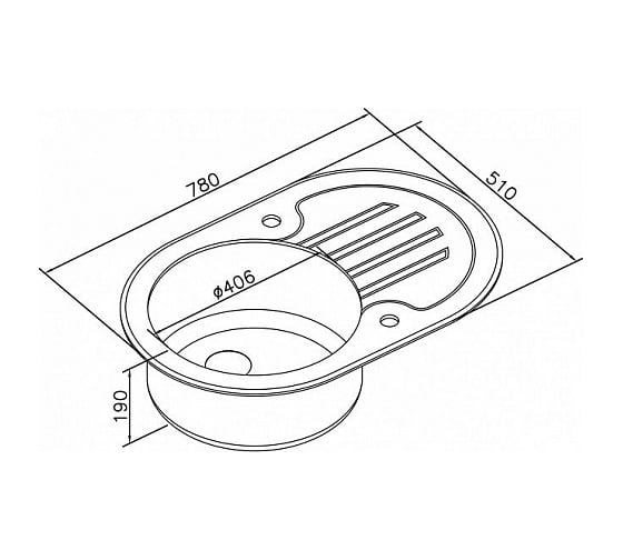 Кухонная мойка ZorG GL-7851-OV-WHITE-GRAFIT