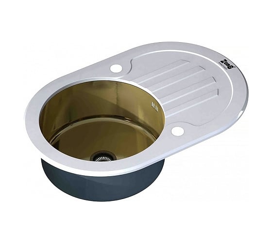 Кухонная мойка ZorG GL-7851-OV-WHITE-BRONZE
