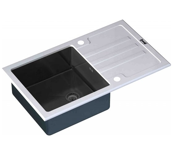 Кухонная мойка ZorG GL-7851-WHITE-GRAFIT