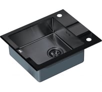 Кухонная мойка ZorG GL-6051-BLACK-GRAFIT