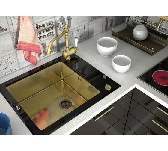 Кухонная мойка ZorG GL-6051-BLACK-BRONZE