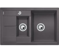 Мойка BLANCO METRA 6S Compact SILGRANIT темная скала, с клапаном автоматом 518876