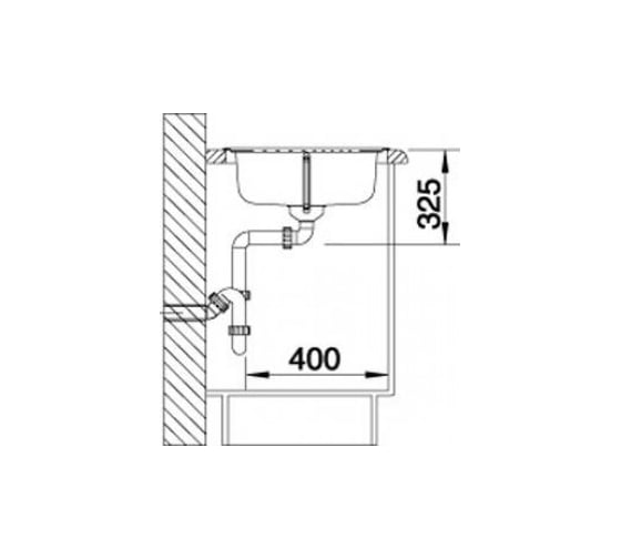 Мойка BLANCO TIPO 45 S Compact нержавеющая сталь, декор 513675