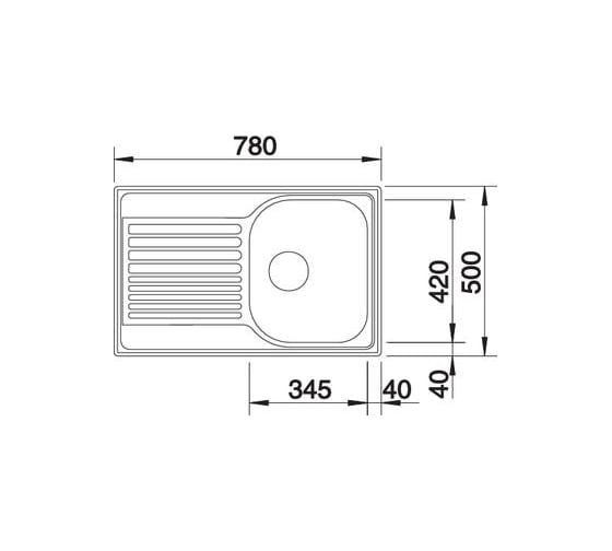 Мойка BLANCO TIPO 45 S Compact нержавеющая сталь, полированная 513442