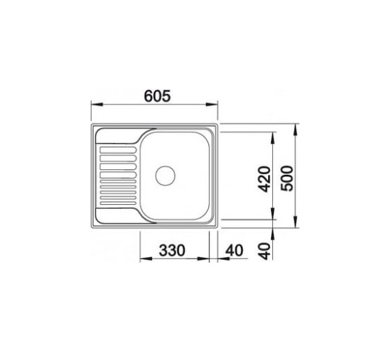 Мойка BLANCO TIPO 45 S Mini нержавеющая сталь, декор 516525