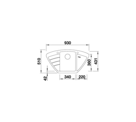 Мойка BLANCO ZIA 9 E Silgranit PuraDur кофе 515074