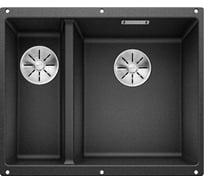 Мойка BLANCO SUBLINE 340 160 U SILGRANIT антрацит, чаша справа, с отводной арматурой InFino 523558