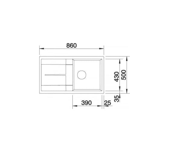 Мойка BLANCO METRA 5 S SILGRANIT антрацит, с клапаном автоматом 513044