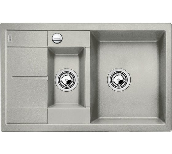 Мойка BLANCO METRA 6S Compact SILGRANIT жемчужный, с клапаном автоматом 520576