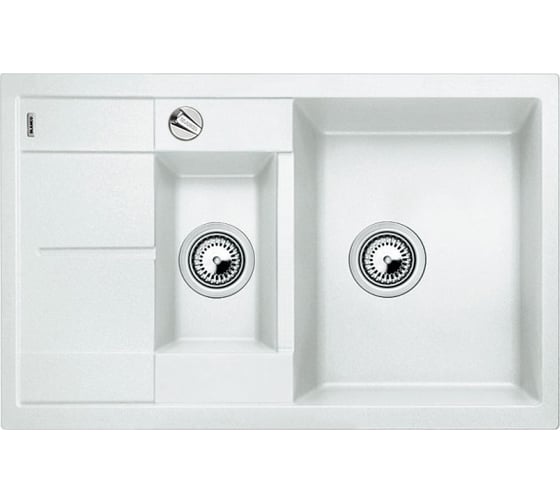 Мойка BLANCO METRA 6S Compact SILGRANIT белый, с клапаном автоматом 513468