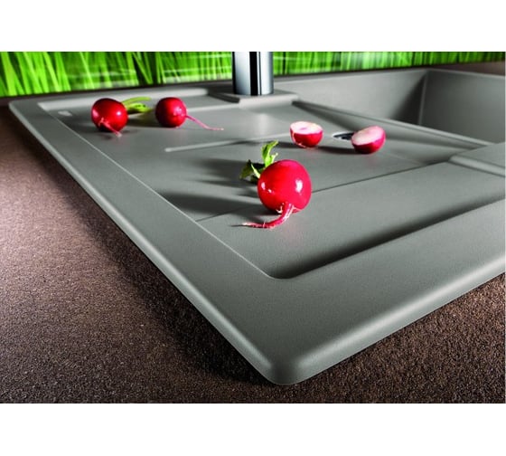 Мойка BLANCO METRA 45S Compact SILGRANIT темная скала, с клапаном автоматом 519573