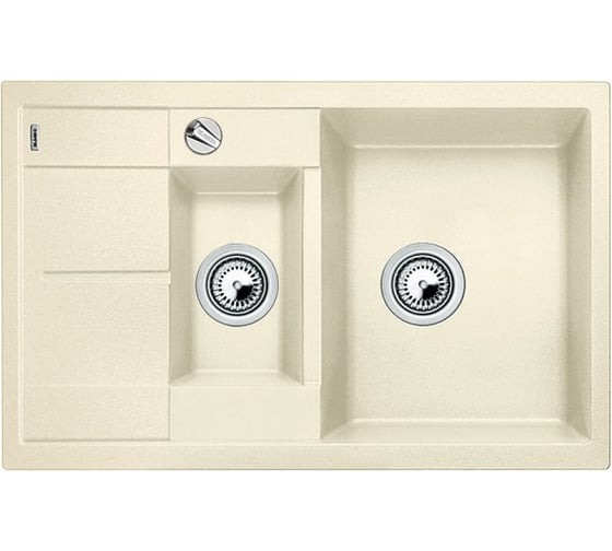 Мойка BLANCO METRA 6S Compact SILGRANIT жасмин, с клапаном автоматом 513469