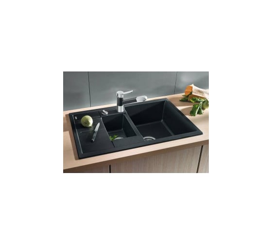Мойка BLANCO METRA 6S Compact SILGRANIT алюметаллик, с клапаном автоматом 513553