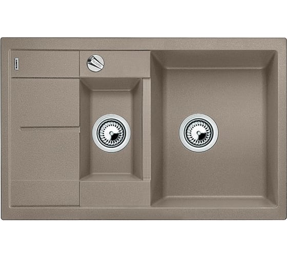 Мойка BLANCO METRA 6S Compact SILGRANIT серый беж, с клапаном автоматом 517353