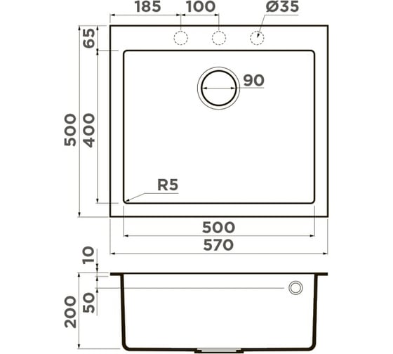 Кухонная мойка Omoikiri Bosen 57-WH Tetogranit/белый 4993148