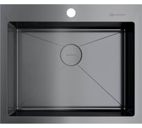 Кухонная мойка Omoikiri Akisame 59-GM нержавеющая сталь/вороненая сталь 4973096