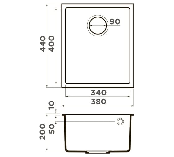 Кухонная мойка Omoikiri Bosen 38-U-DC Tetogranit/темный шоколад 4993229