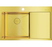 Кухонная мойка Omoikiri Akisame 78-LG-L нержавеющая сталь/светлое золото 4973085
