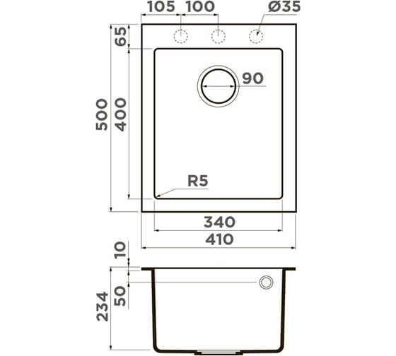 Кухонная мойка Omoikiri Bosen 41-BE Tetogranit/ваниль 4993142