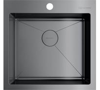Кухонная мойка Omoikiri Akisame 51-GM нержавеющая сталь/вороненая сталь 4973440