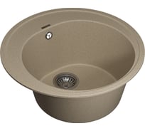 Кухонная кварцевая мойка Uperwood Quartz UPD-01_02, круглая, бежевая 3910202101