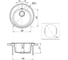 Кухонная кварцевая мойка Uperwood Quartz UPD-01_03, круглая, серая 3910202102 9