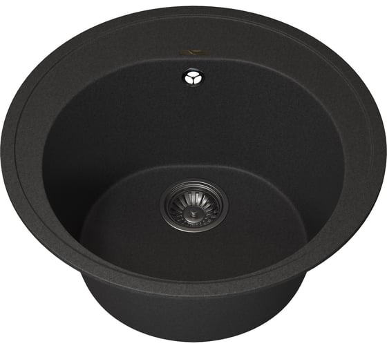 Кухонная кварцевая мойка Uperwood Quartz UPD-01_04, круглая, черная 3910202103