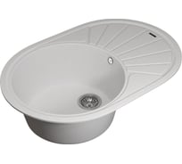 Кухонная кварцевая мойка Uperwood Quartz UPD-02_01, овальная, белая 3910202104