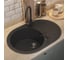 Кухонная кварцевая мойка Uperwood Quartz UPD-02_04, овальная, черная 3910202107 4