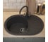 Кухонная кварцевая мойка Uperwood Quartz UPD-02_04, овальная, черная 3910202107 5