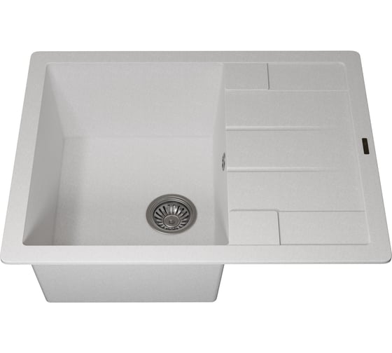 Кухонная кварцевая мойка Uperwood Quartz UPD-03_01, прямоугольная, белая 3910202108 1