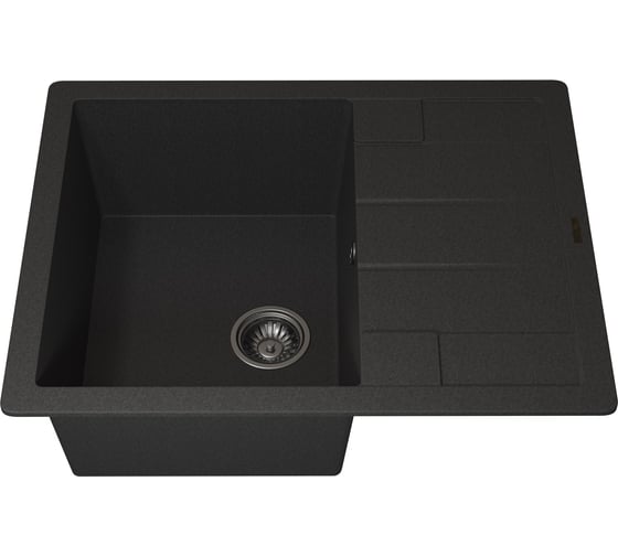 Кухонная кварцевая мойка Uperwood Quartz UPD-03_04, прямоугольная, черная 3910202111 1