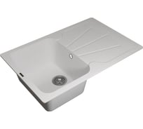 Кухонная кварцевая мойка Uperwood Quartz UPD-04_01, прямоугольная, белая 3910202112