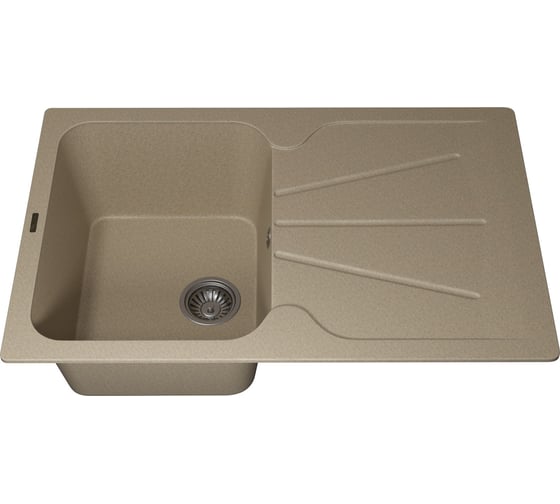 Кухонная кварцевая мойка Uperwood Quartz UPD-04_02, прямоугольная, бежевая 3910202113 1