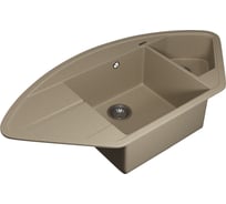 Кухонная кварцевая мойка Uperwood Quartz UPD-06_02, угловая двухсекционная, бежевая 3910202121