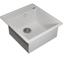 Кухонная кварцевая мойка Uperwood Quartz UPD-07_01, прямоугольная, белая 3910202124