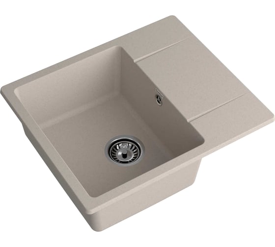 Мойка GranFest URBAN 258L 1 чаша+крыло, 580х490 мм GF-UR-258L песочный